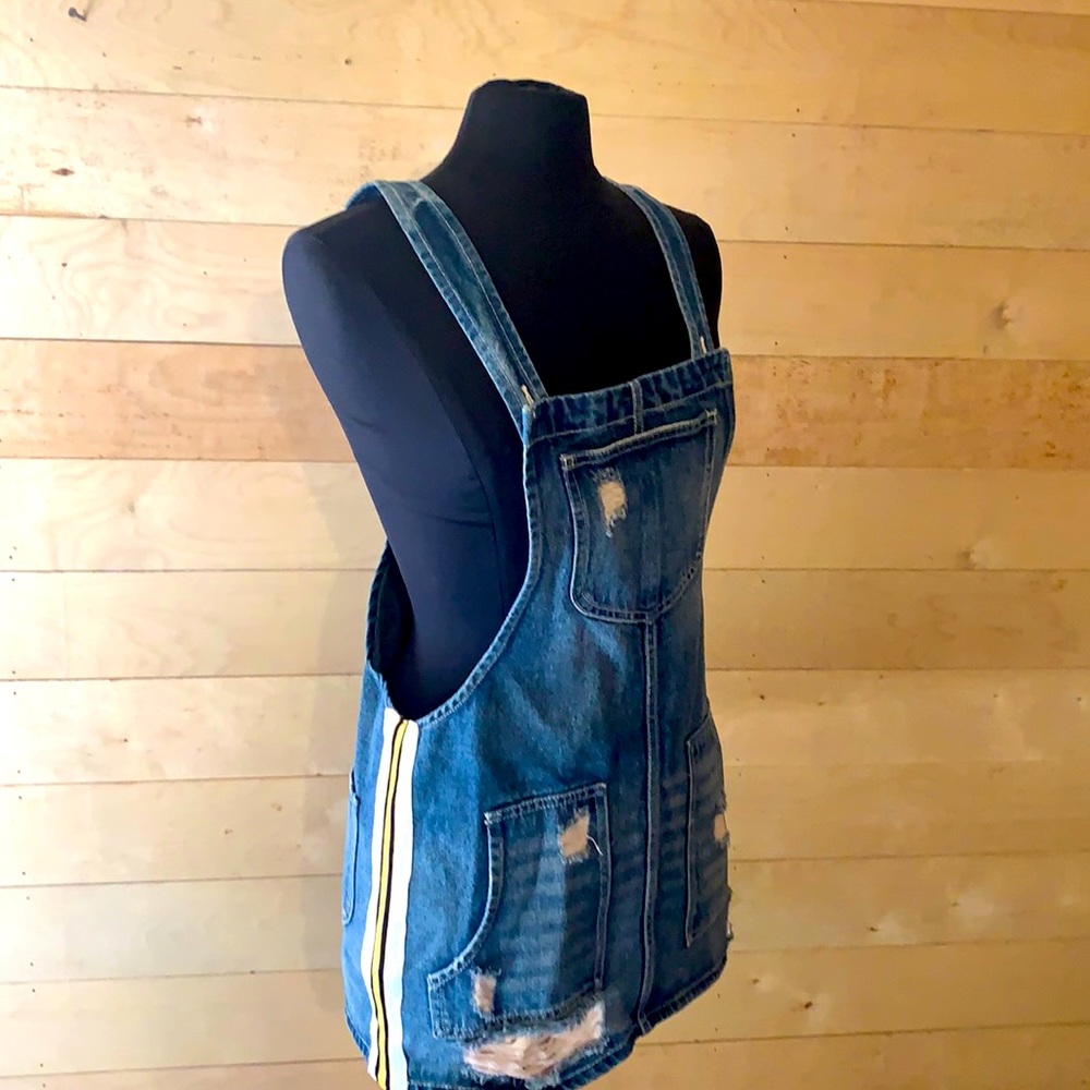 NWT Denim Overall Dress Small
